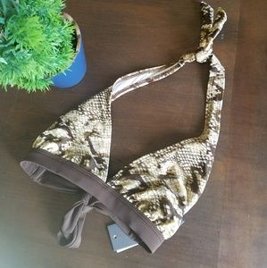 Kenneth Cole Reaction Snake skin Swim Top